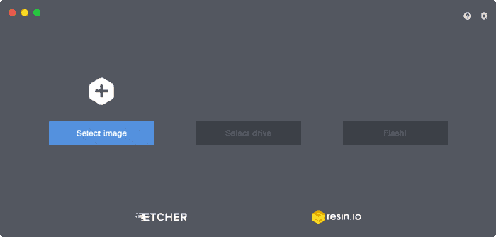 A gif showing the basic usage of Balena Etcher