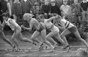 A 100M Dash in Lisse, Zuid-Holland, circa 1968